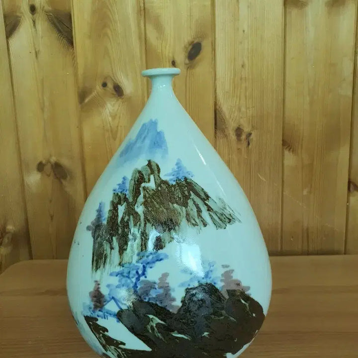[BUNJANG] Korean Landscape Painting on Porcelain / 고급스러운 철화 산수화