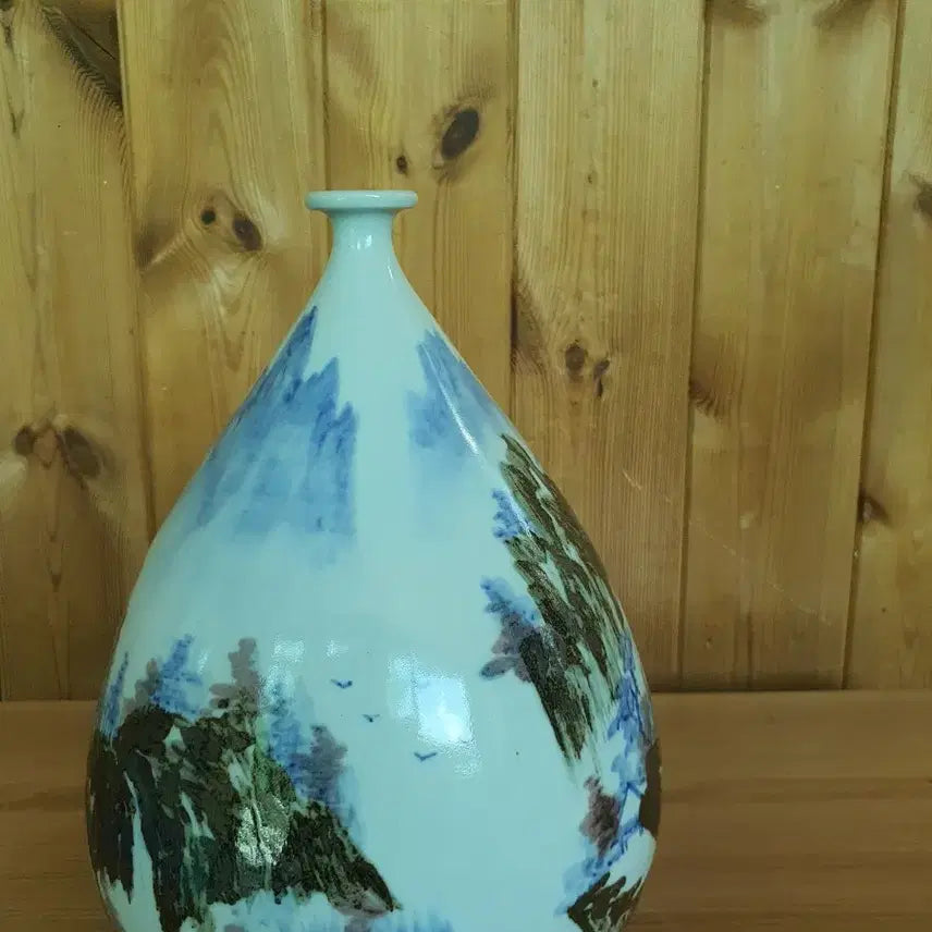 [BUNJANG] Korean Landscape Painting on Porcelain / 고급스러운 철화 산수화