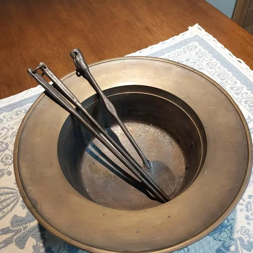 [BUNJANG] Vintage Brass Brazier Set with Tools / 빈티지 황동 화로세트