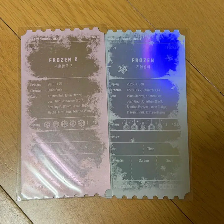 [BUNJANG] Disney Frozen I &amp; II Original Ticket Set / 디즈니 겨울왕국 오티 판매합니다