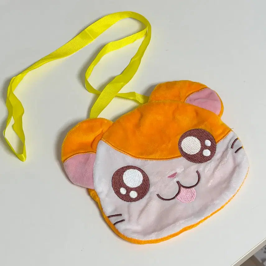 [BUNJANG] Hamtaro Hamtaro Face Plush Pouch Crossbody Bag / 방가방가 햄토리 봉제 인형 파우치 포셰트 햄토리 얼굴 가방 크로스백 가챠