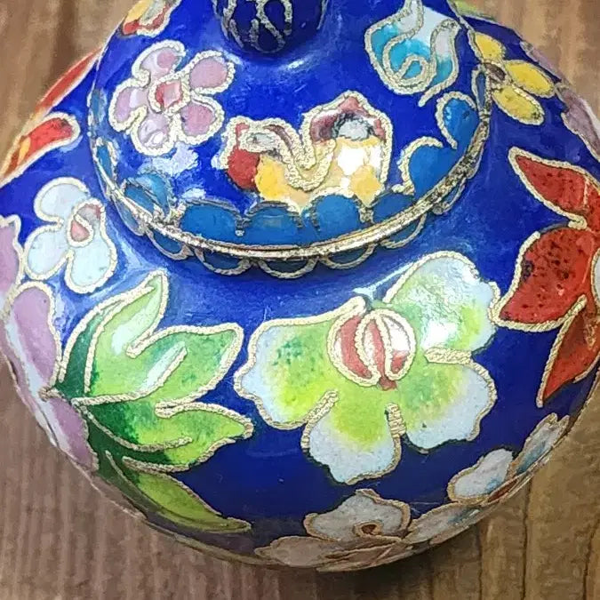 [BUNJANG] Vintage Enamel Cloisonné Floral Teapot Set / 빈티지 법랑칠보 꽃무늬 주전자 세트