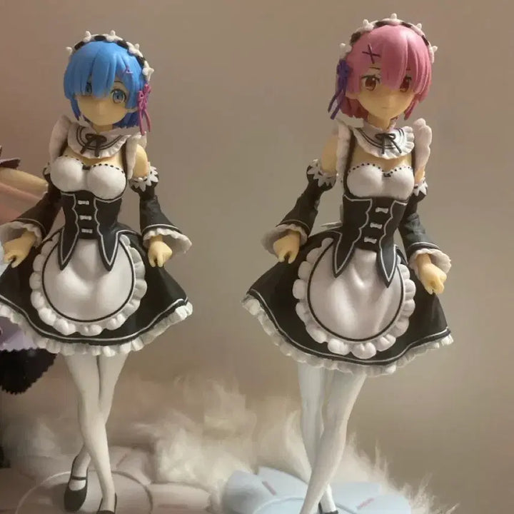 [BUNJANG] Re:Zero Ram &amp; Rem Maid Figure Bundle Set / 리제로 메이드 렘,람 피규어 일괄