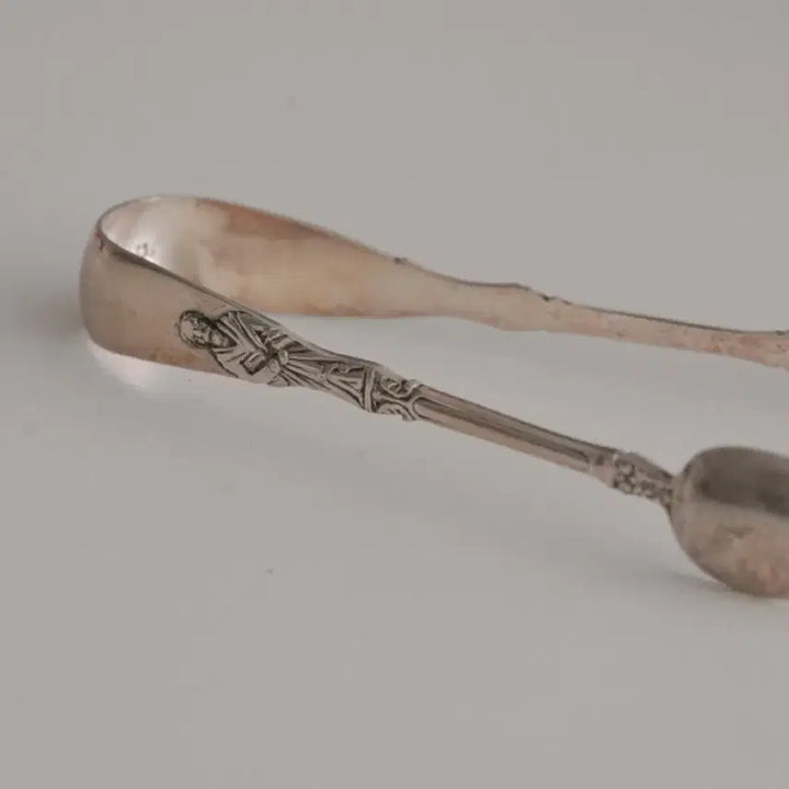 [BUNJANG] Vintage Silver-Plated Sugar Tongs (Sugar Cube Tongs) with Ancient Greek Figure / 빈티지 실플슈가 텅, 각설탕 집게