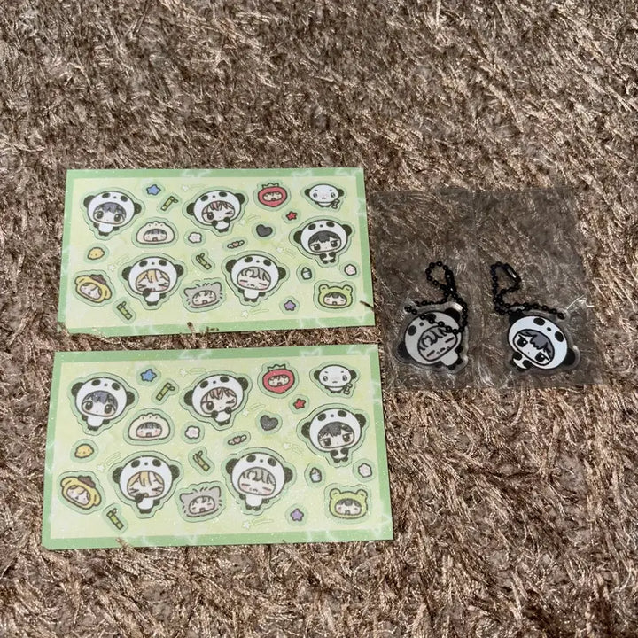 [BUNJANG] PLAVE PBAO Sticker + Keyring Set (Eunho, Hamin) Unsealed / 플레이브 구우님 플바오 스티커+키링 은호 하민 미개봉