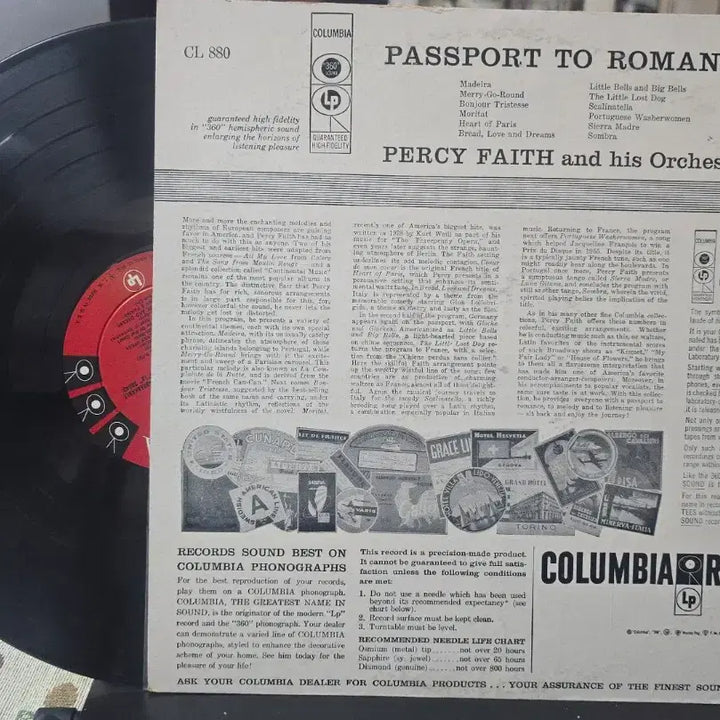 [BUNJANG] Percy Faith Passport to Romance LP / Percy Faith_Passport to Romance_LP USA