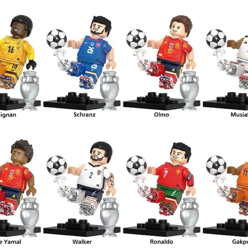 [BUNJANG] Custom World Cup Football Player Minifigure Set (8 Types, Bundle Set, Sealed) / 월드컵 레고커스텀 축구선수 미니피규어 8종세트 일괄 미개봉 새상품