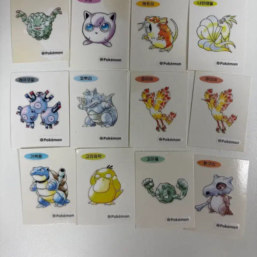 [BUNJANG] Pokemon Sticker Bundle Set (12 Stickers) / 포켓몬 띠부씰 12장 일괄