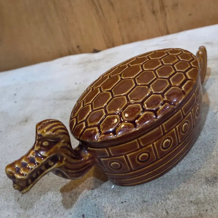 [BUNJANG] Turtle-Shaped Ceramic Box / 연대좋은 거북형상 도자기 합