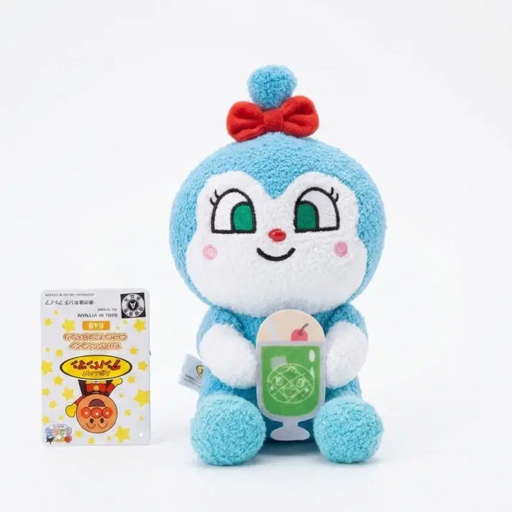 [BUNJANG] Anpanman Melon Soda Rattle Plush Doll / 호빵맨 딸랑이 인형 메론소다