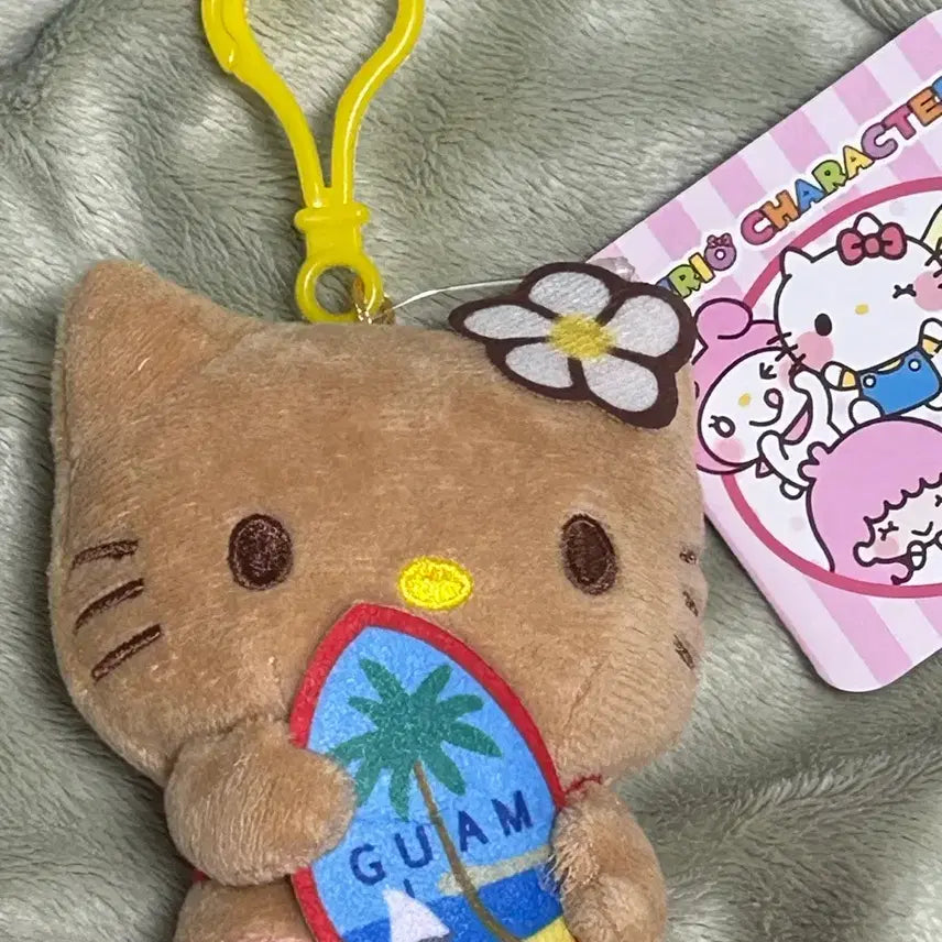 [BUNJANG] Sanrio Hello Kitty Hawaii Guam Costume Doll Keychain / 택0, 새상품) 산리오 헬로키티 하와이 괌 코스튬 인형 키링