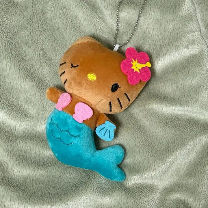 [BUNJANG] Sanrio Hello Kitty Mermaid Costume Plush Keychain / 새상품) 산리오 헬로키티 인어공주 코스튬 인형 키링