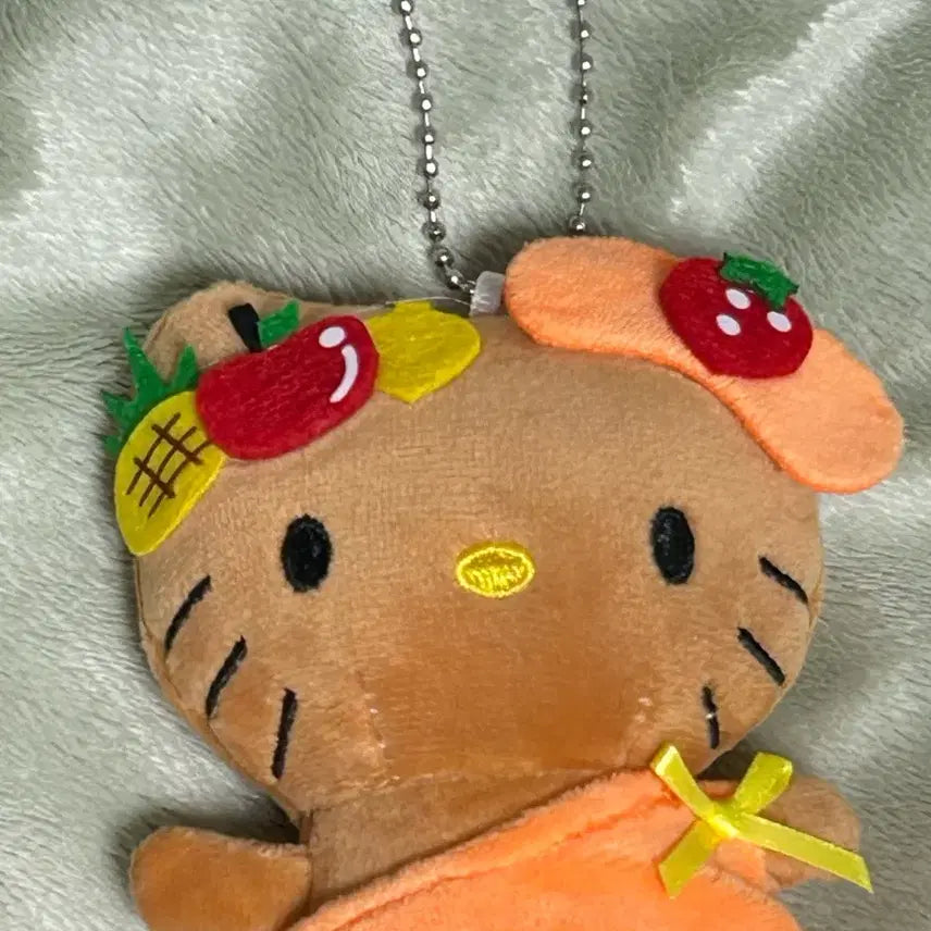[BUNJANG] Sanrio Hello Kitty Hawaii Fruit Costume Doll Keyring / 택0, 새상품) 산리오 헬로키티 하와이 과일 고스튬 인형 키링
