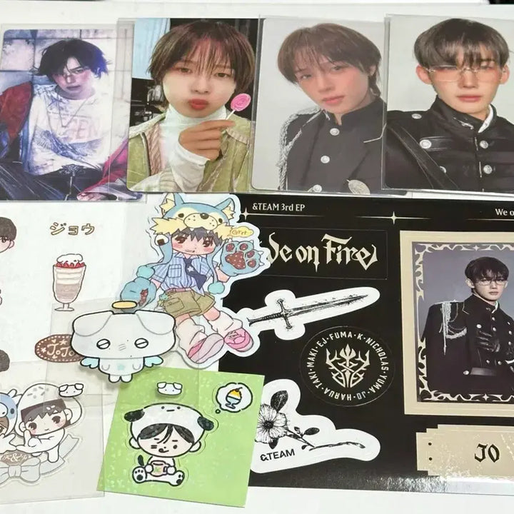 [BUNJANG] ENHYPEN KEN Takoyaki Sticker Photocard Bundle Set / 앤팀 케이 죠 스티커 포카 일괄 양도