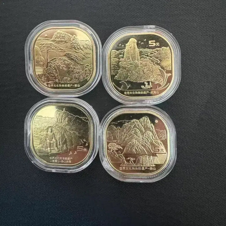 [BUNJANG] Taishan Commemorative Coin 4-Coin Set / 중국 태산 기념 주화 4종세트