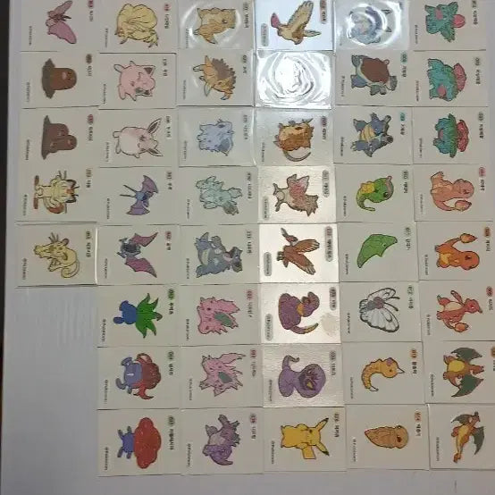 [BUNJANG] Pokemon Stickers Gen 1 (3-Digit) / 포켓몬띠부씰 1세대 3자리 팔아요.