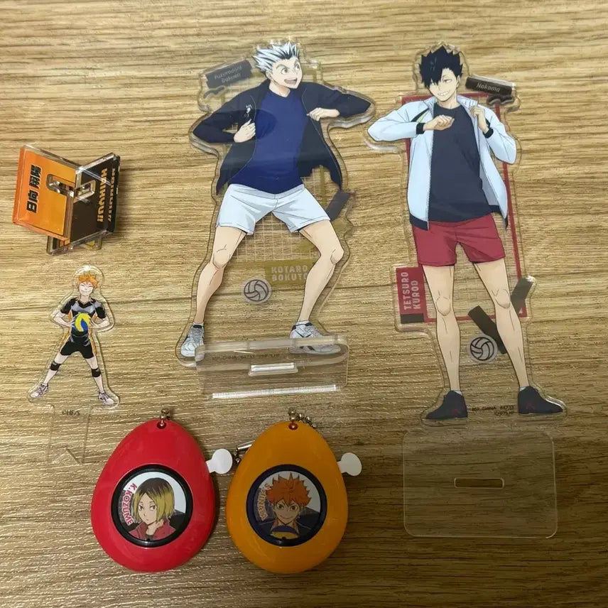 [BUNJANG] Haikyuu!! Kenma Hinata Kuroo Bokuto Voice Keychain &amp; Acrylic Stand Bundle Set / (일괄) 하이큐 켄마 히나타 보이스 키링