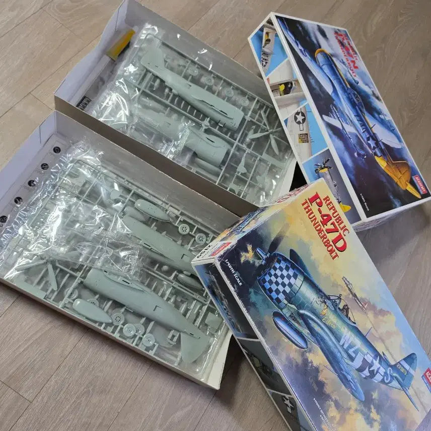 [BUNJANG] Academy 1/48 Scale P-47D &amp; P-47N Thunderbolt Plastic Model Kit Set / 아카데미 비행기 프라모델 판매합니다.