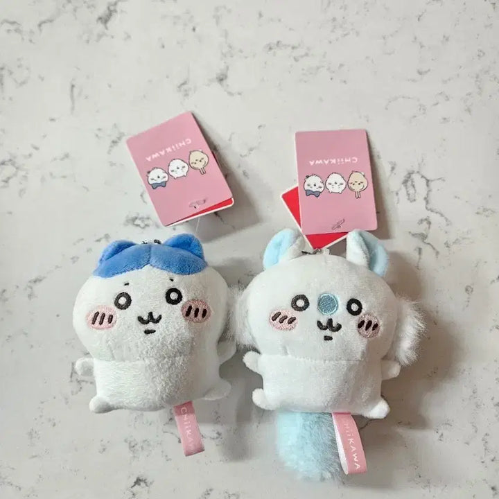 [BUNJANG] Neko Neko Nya Nya Mini Plush Set (Hachiwara &amp; Momonga) - New / 먼작귀 콩눈 미니인형 하치와레 모몽가 세트 새상품