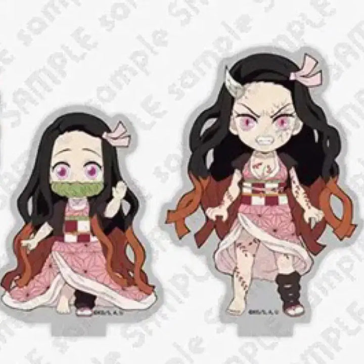 [BUNJANG] Demon Slayer Nezuko Connected Acrylic Stand Set / 귀칼 연결 아크릴 유곽 환락의 거리 네즈코 세트