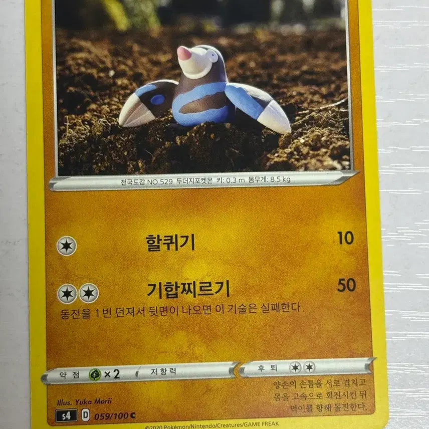 [BUNJANG] Pokemon Card - Dondozo (Illustration) / [귀여운 포켓몬카드] 두더류 실물 일러
