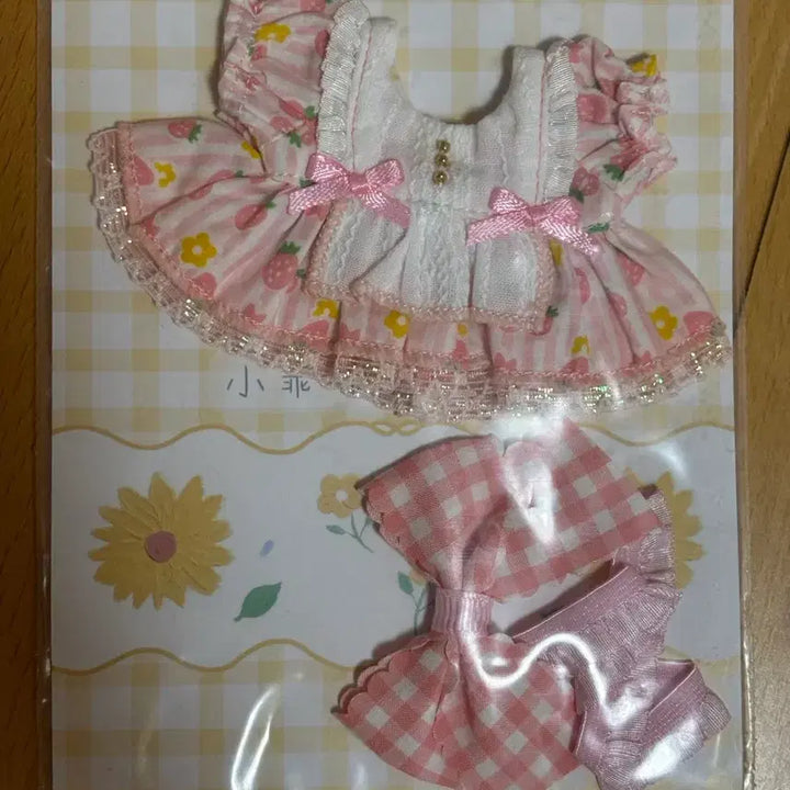 [BUNJANG] 10cm Doll Clothes Bokdong Closet Strawberry Dress Bundle Set / 10cm 솜인형 의상 복동이옷장 딸기원피스