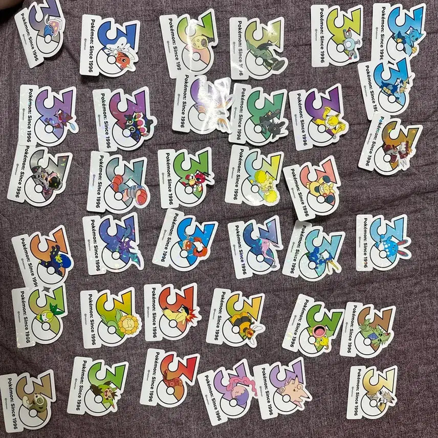 [BUNJANG] Pokemon 30th Anniversary Sticker Bundle (95 pcs) / 포켓몬 30주년 스티커 95장 일괄 판매합니다 희귀 매물 포함