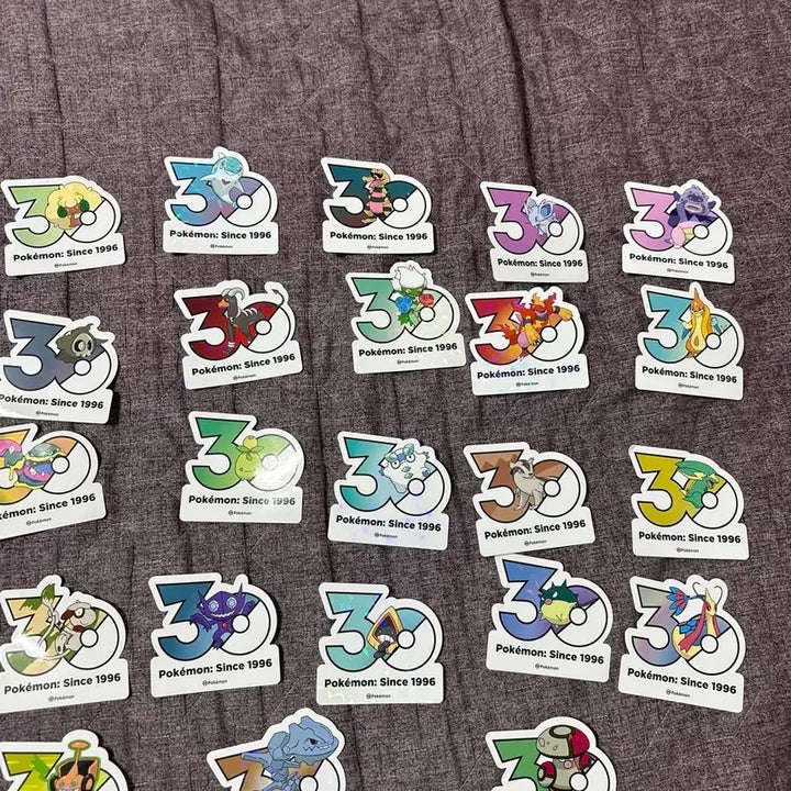 [BUNJANG] Pokemon 30th Anniversary Sticker Bundle (95 pcs) / 포켓몬 30주년 스티커 95장 일괄 판매합니다 희귀 매물 포함