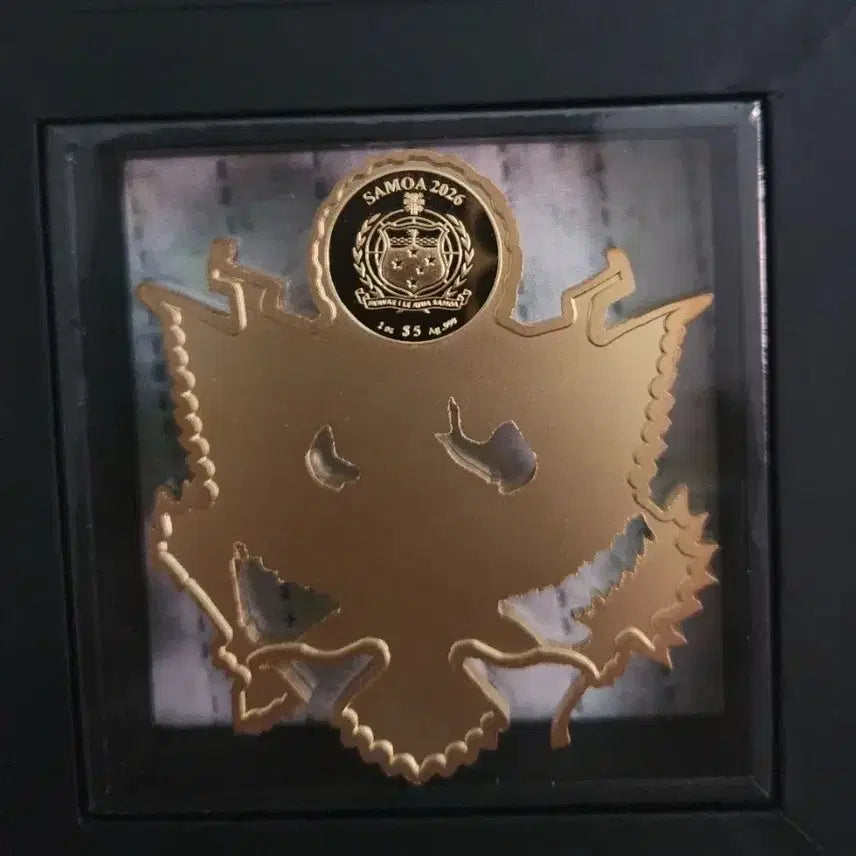 [BUNJANG] 2025 Samoa 2oz 250th Anniversary of American Independence 24k Gold-Plated Silver Coin / 2025 사모아 2온스 미국 독립 250주년 기념 24k 금도금 은화