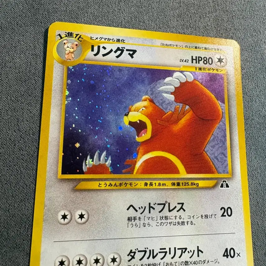 [BUNJANG] 2000 Vintage Pokemon Card Ursaring / 2000 빈티지 포켓몬 카드 링곰