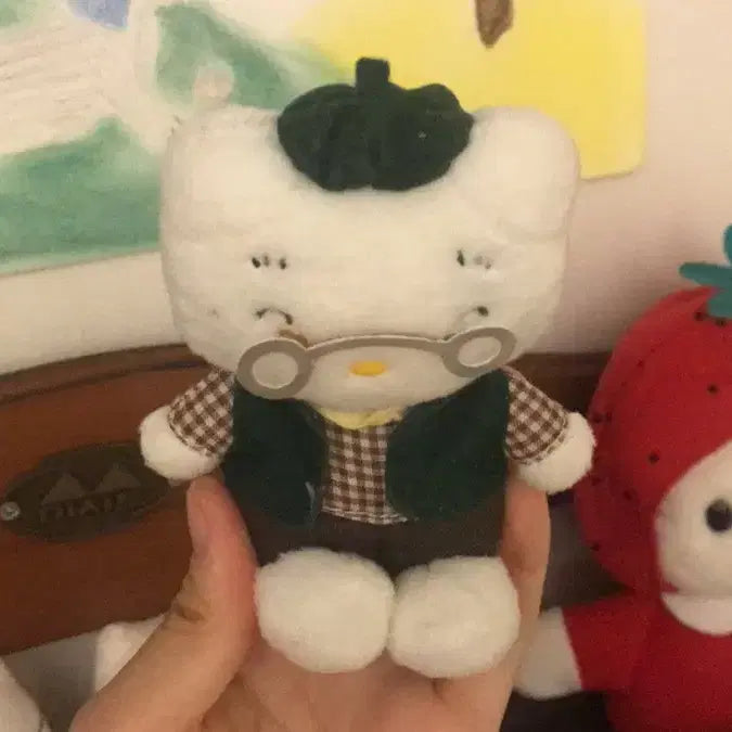 [BUNJANG] Rare Vintage Japanese Hello Kitty Grandpa Family Doll / 레어! 일본고전 키티 할아버지 가족 인형