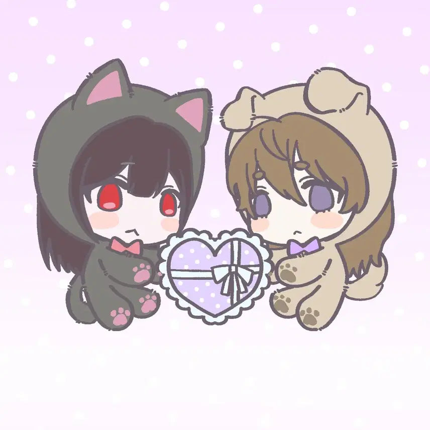 [BUNJANG] Custom Character Art Commission - Fixed Pose / sd 페어 고정틀 커미션