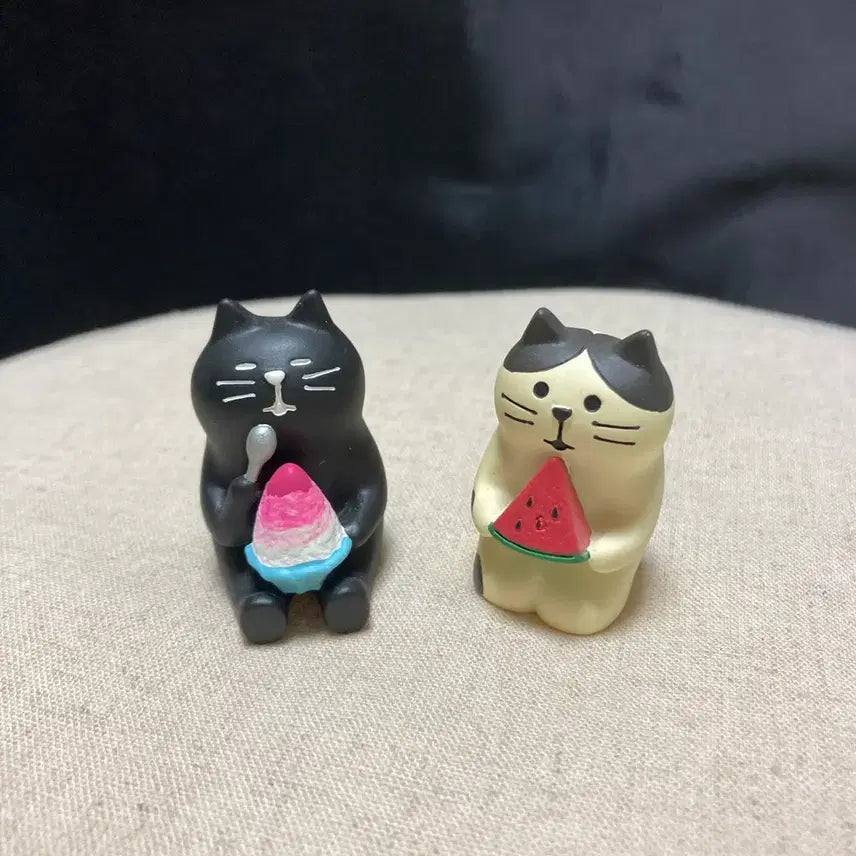 [BUNJANG] Decole concombre Black Cat Bingsu &amp; Parted Hair Cat Watermelon / 데꼴 검정고양이 빙수 + 가르마고양이 수박