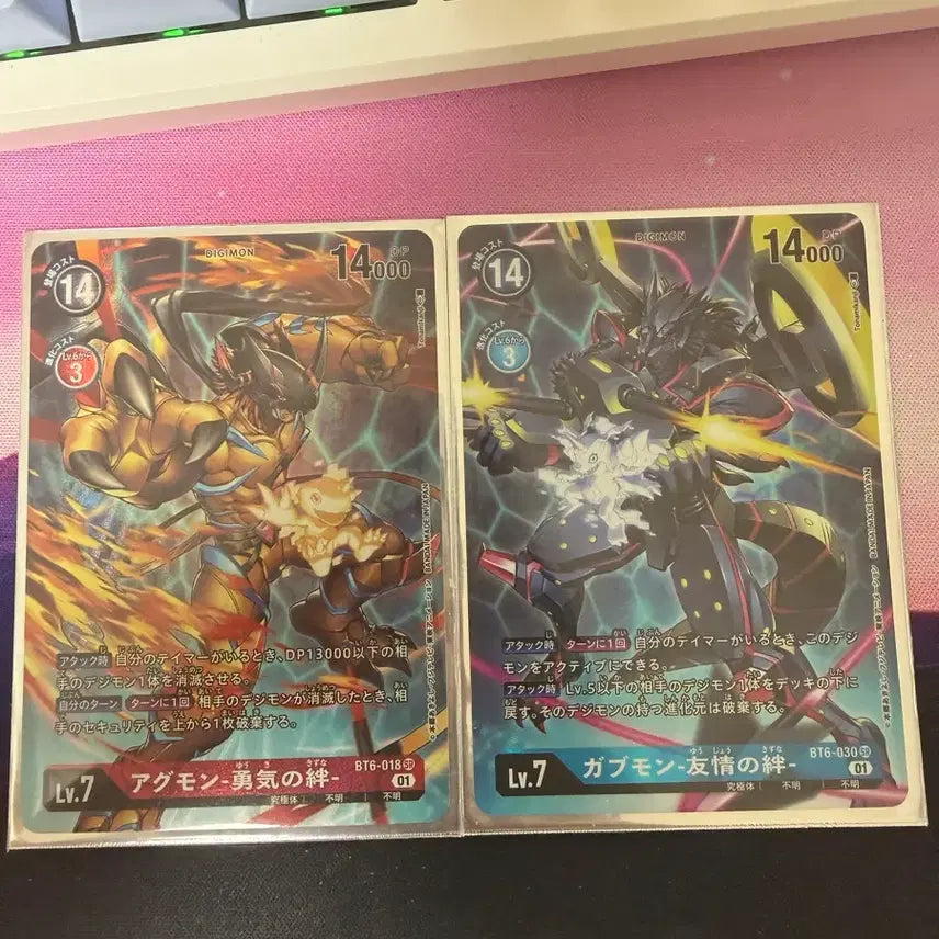 [BUNJANG] Bandai Digimon Card Game - Agumon "Bond of Courage" &amp; Gabumon "Bond of Friendship" Set / 신디카 일판 아구몬 용기의 유대 파피몬 우정의 유대 세트 판매해봅니다!