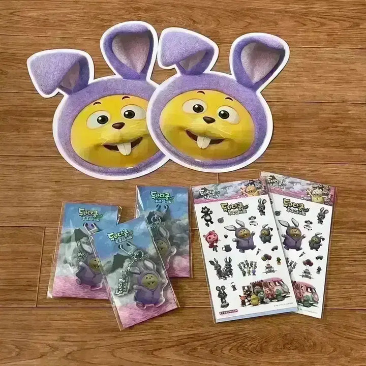 [BUNJANG] Dudada Kung Hoho Island Secret Keychain Sticker Pamphlet / 두다다쿵 키링 스티커 두다 얼굴 팜플렛 전단지 후후섬의 비밀 굿즈