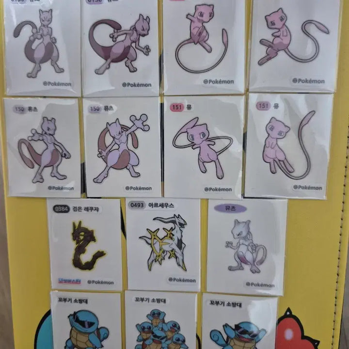 [BUNJANG] Pokemon TCG Stickers Mewtwo / Mew Mega Evolution / 포켓몬 띠부씰 아트워크 뮤츠 외 중복으로 <==>메가 띠부씰  교환.