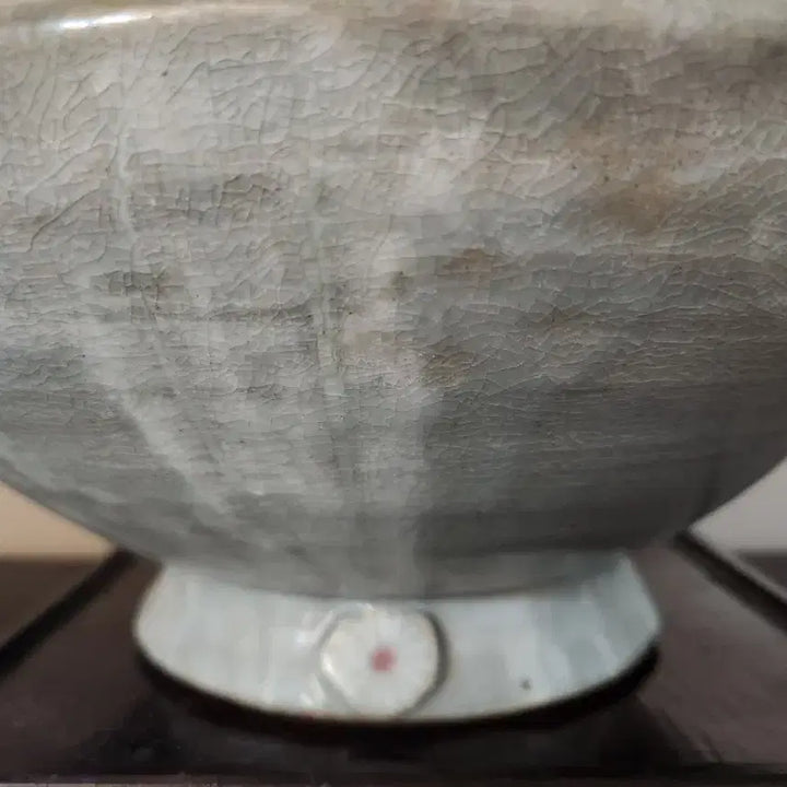 [BUNJANG] Han Yu-suk Celadon Large Oval Bowl (Dawon/Yeoncha) / 한유숙 작가 미사용 대형 분청 오브제 (다완/연차)