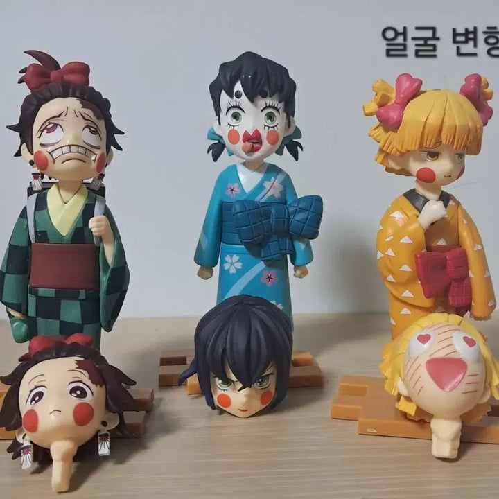 [BUNJANG] Demon Slayer: Kimetsu no Yaiba - Entertainment District Arc Zenko, Inoko, Sumiko Figure Set / [얼굴 변형] 귀멸의 칼날 유곽편 [젠코, 이노코 , 스미코] 피규어