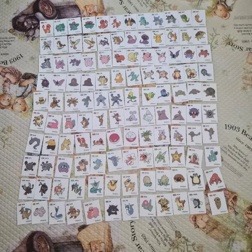[BUNJANG] Pokemon Stickers 1st Generation 120-Piece Set / 포켓몬 띠부씰 1세대 띠부씰 120장 일괄판매합니다(중복없어요)