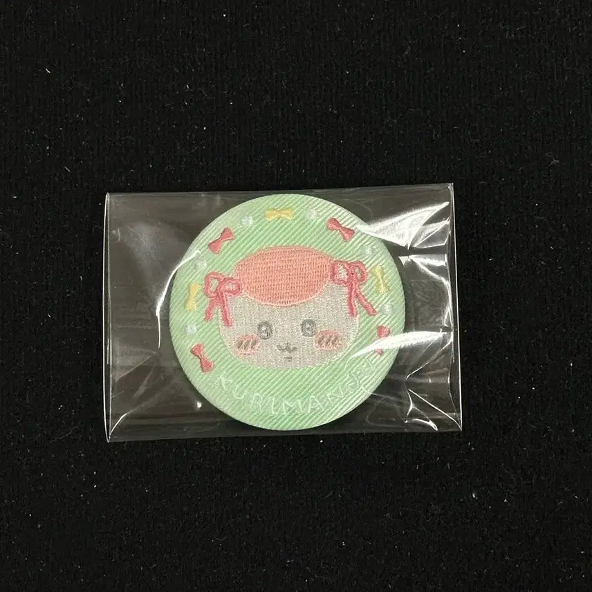 [BUNJANG] Chiikawa Embroidered Can Badge Kurimanju / 치이카와 자수 캔뱃지 쿠리만쥬