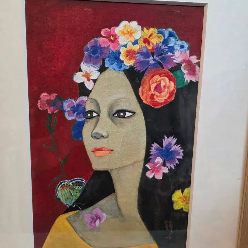 [BUNJANG] Chun Kyung-ja "Go" Canvas Art Print / 천경자 "고" 캔버스 액자 그림