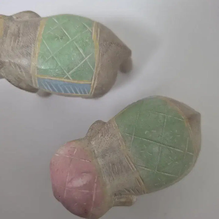 [BUNJANG] Pair of Wooden Elephant Ornaments / 코끼리 목재 장식품 한쌍
