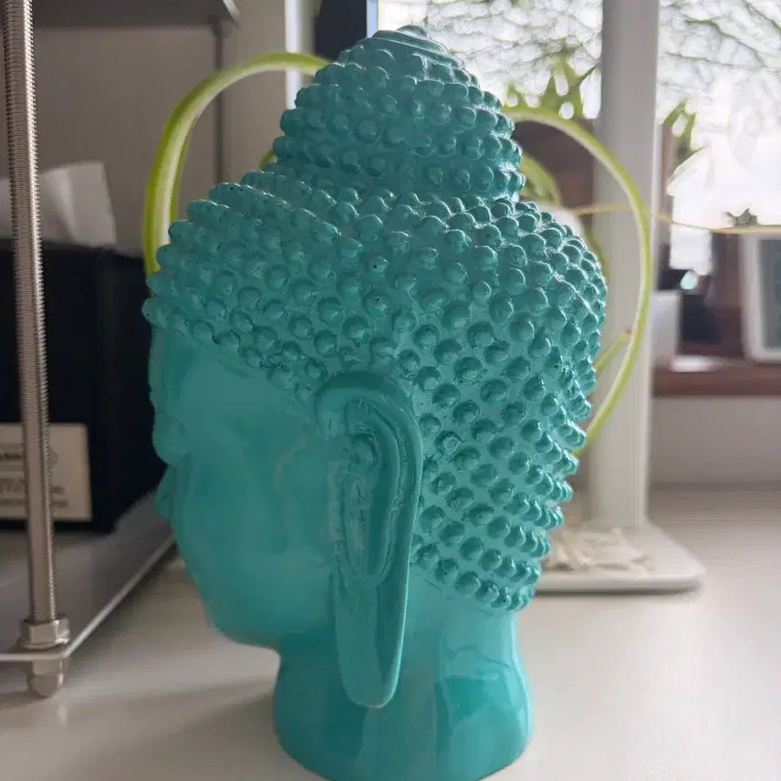 [BUNJANG] Bust of Buddha Figurine Decor (Ceramic Material) / 부처상 두상 조각품 장식품 (도기재질)