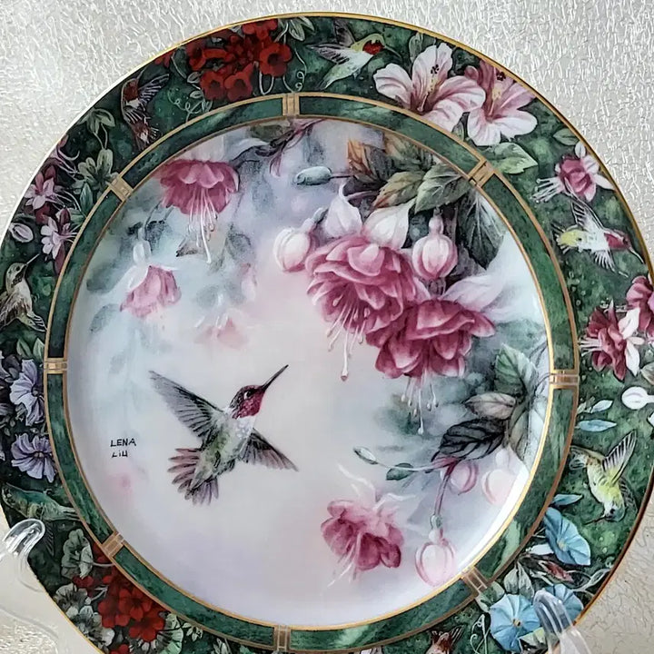 [BUNJANG] Lena Liu Hummingbird Decorative Plate / 레나 리우 허밍버드 장식접시