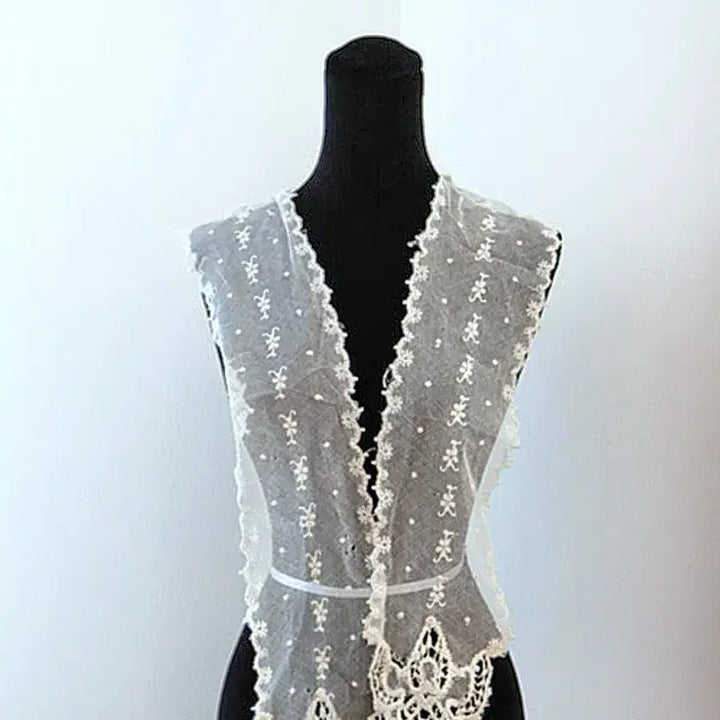 [BUNJANG] Antique French Tambour Lace Scarf / 앤틱 프렌치 탕부르레이스 스카프