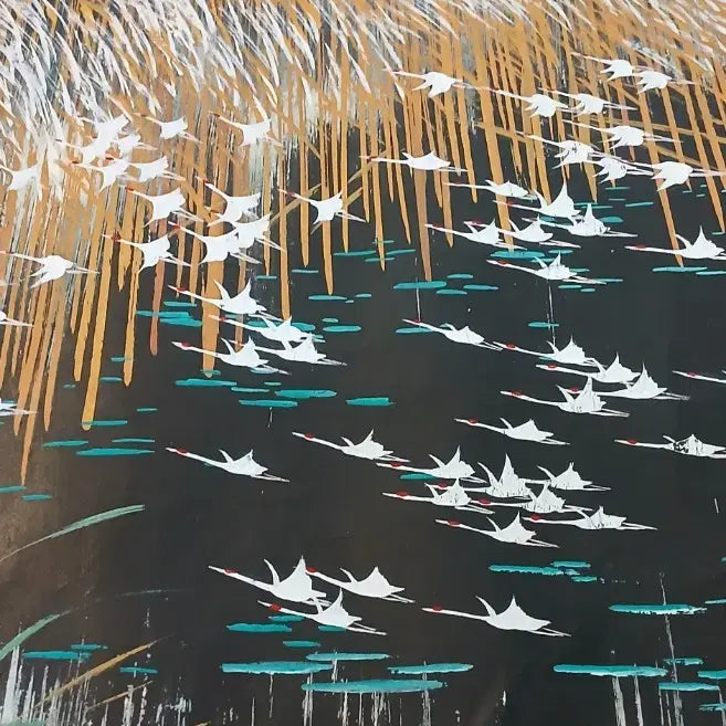 [BUNJANG] Kim Tae-young Artist Large White Crane Painting / 거석김태영작가 대형백학도그림