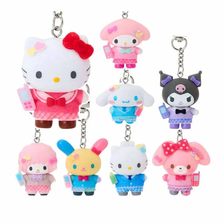 [BUNJANG] Sanrio Chibi-tomo Uniform Usahana + Cinnamonroll Keyring Set (Sealed) / [미개봉 세트] 산리오 치비토모 교복 우사하나+시나모롤 키링 세트