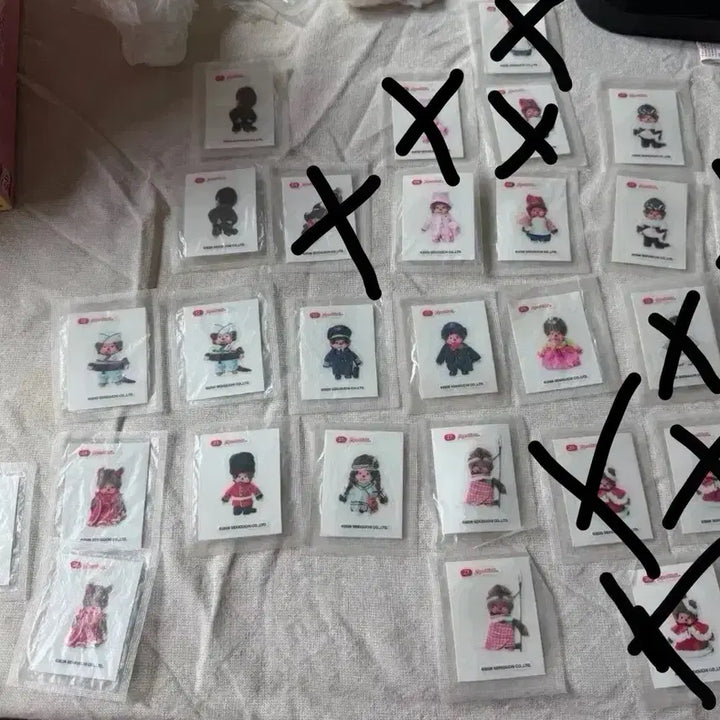 [BUNJANG] Monchhichi Fruit Jelly Wafer Stickers / 몬치치 과일젤리, 딸기웨하스 띠부씰