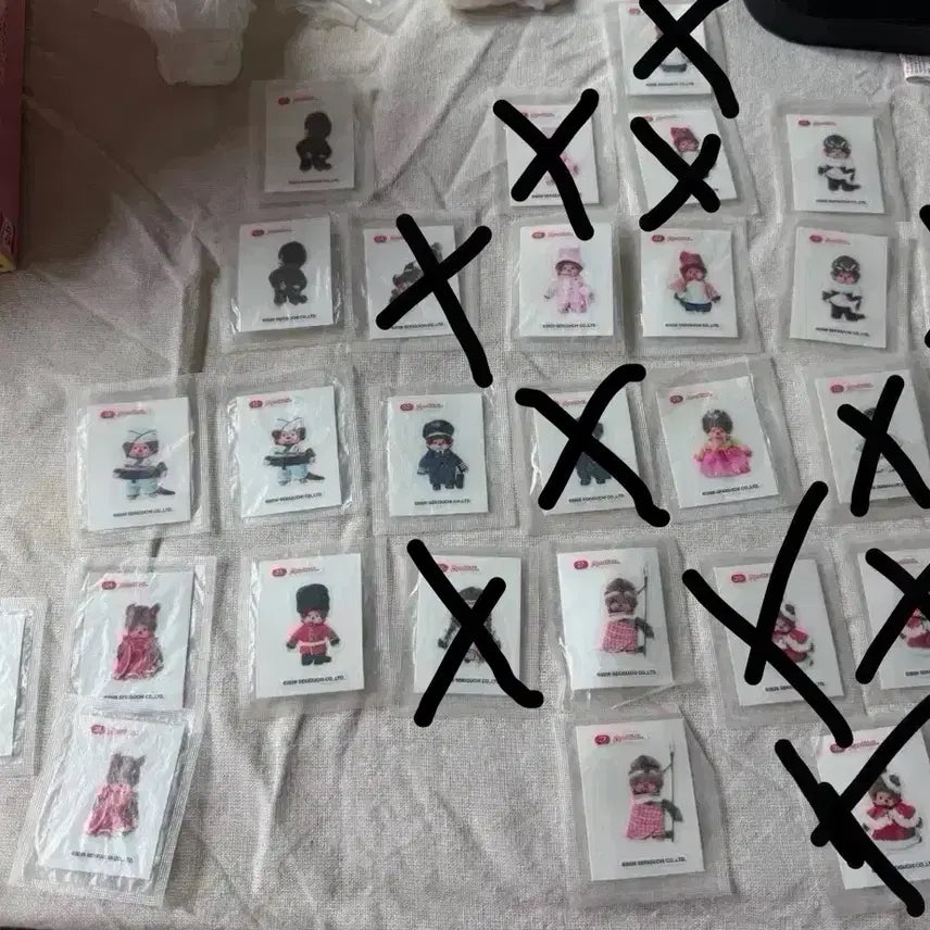 [BUNJANG] Monchhichi Fruit Jelly Wafer Stickers / 몬치치 과일젤리, 딸기웨하스 띠부씰