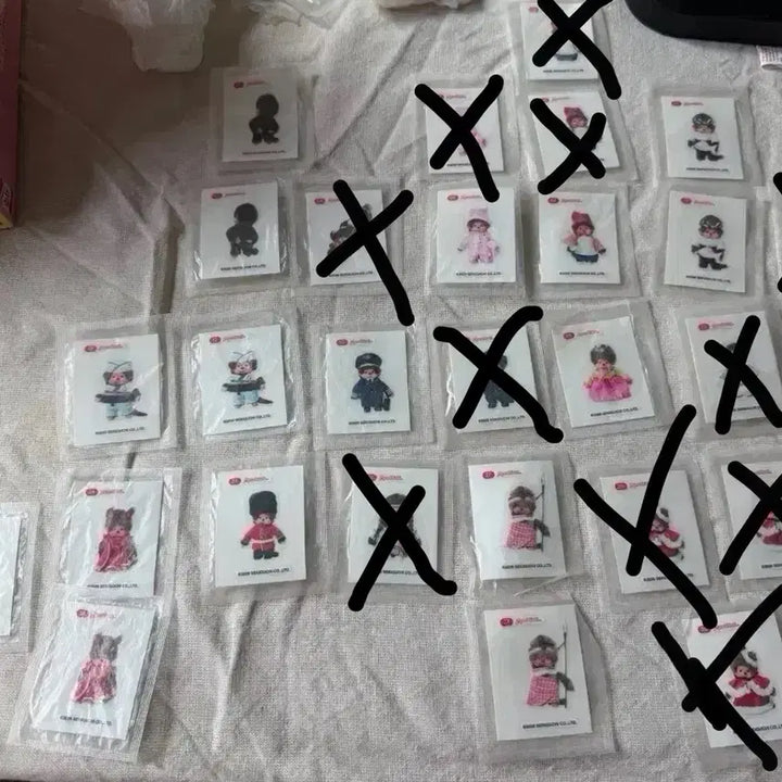 [BUNJANG] Monchhichi Fruit Jelly Wafer Stickers / 몬치치 과일젤리, 딸기웨하스 띠부씰